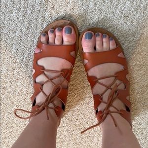 Lace up gladiator sandals
